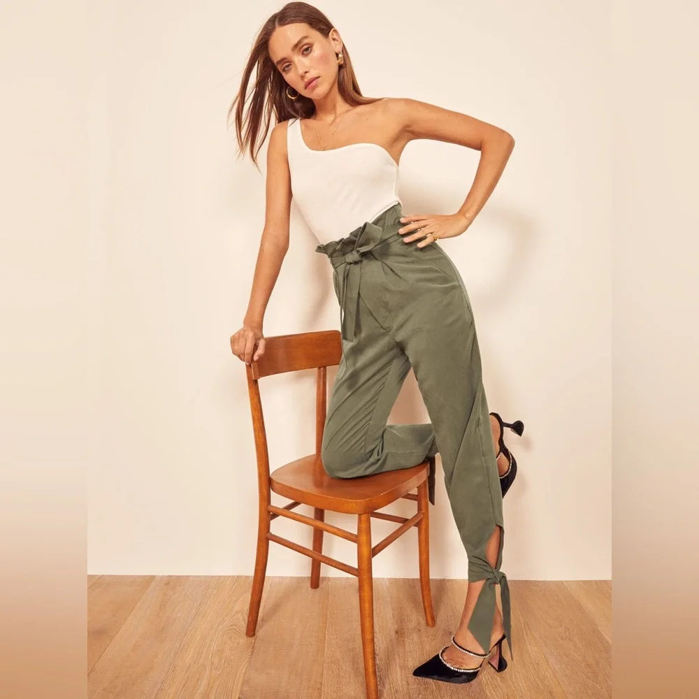 Reformation Avalon Pant - army green